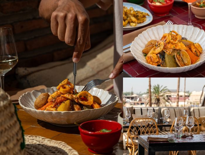 Dardar Rooftop – Best Lunch Spot in Marrakech Medina with panoramic views of Koutoubia and Atlas Mountains